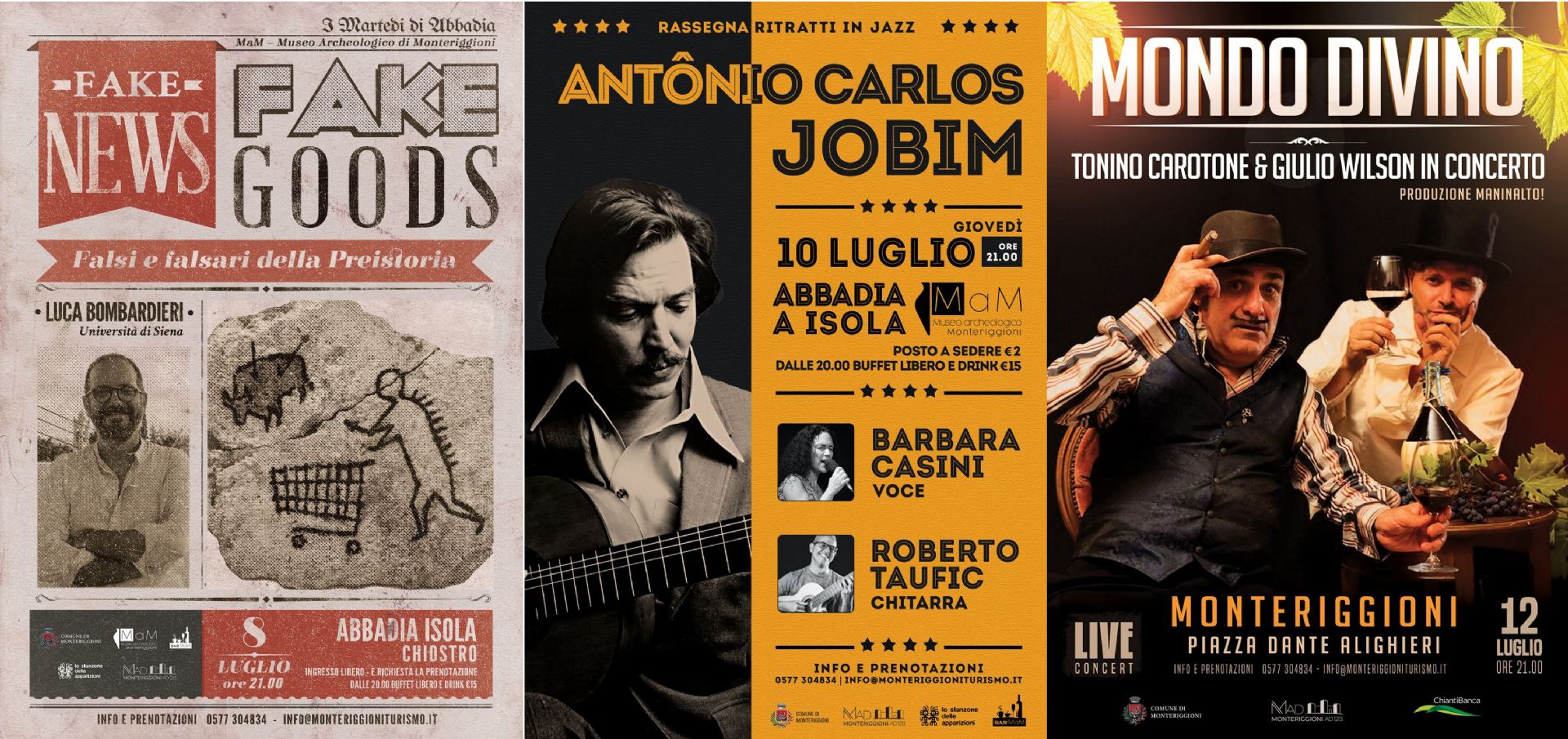 Locandine eventi Monteriggioni 8-12 luglio 2025