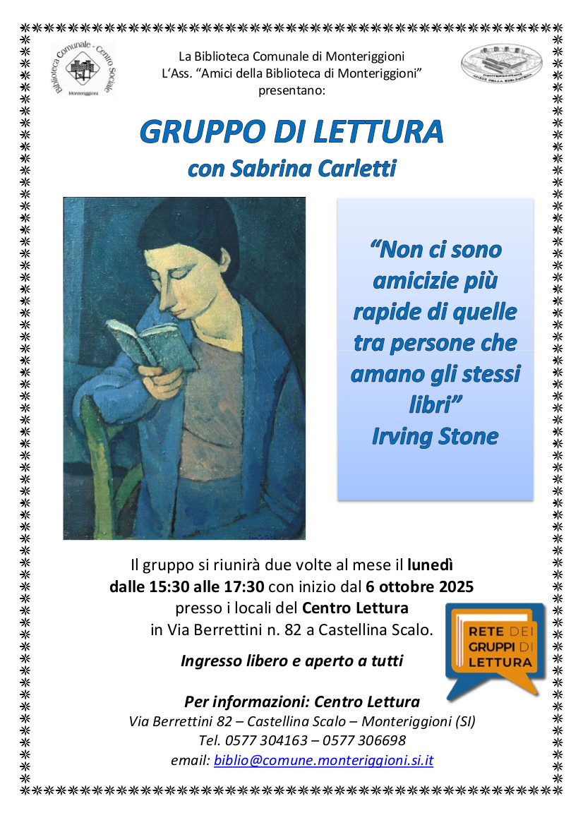 Volantino gruppo di lettura Castellina Scalo