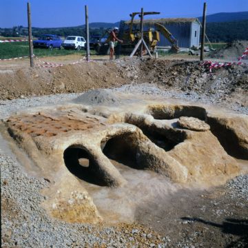 Sovrapposizione di strutture di età ellenistica negli scavi al podere Malabarba-Milanese (primi anni Ottanta del XX secolo)